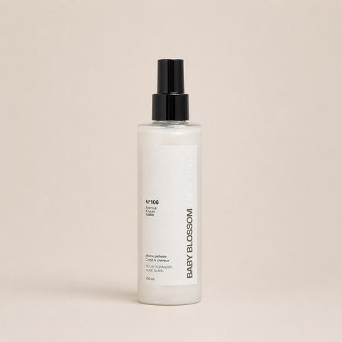 Brume pailletée Myst BabyBlossom 150 ml en flacon vaporisateur – corps et cheveux